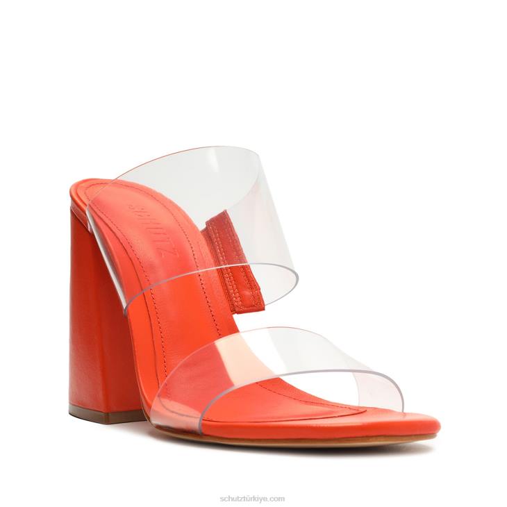 Schutz N42F121zafer yüksek blok sandalet parlak mandalina