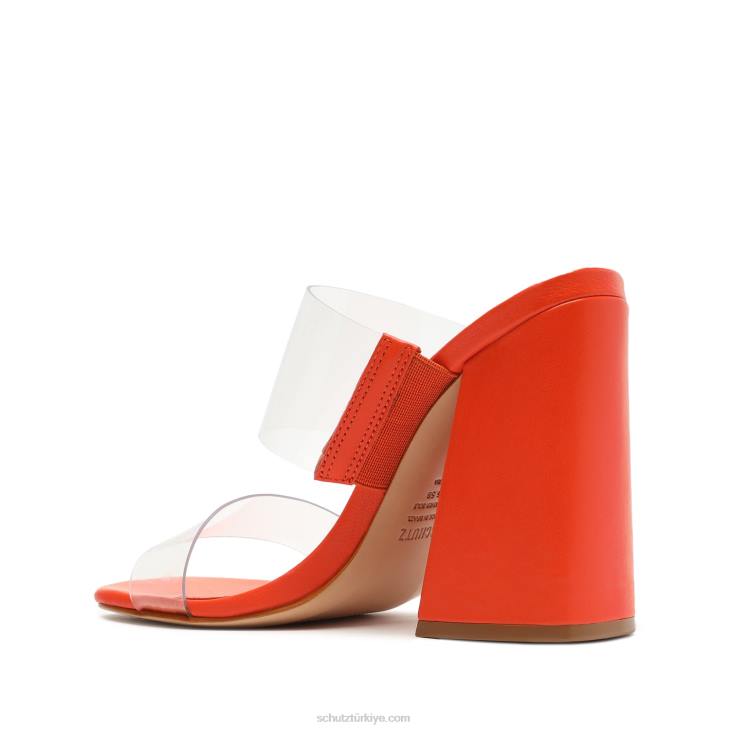 Schutz N42F121zafer yüksek blok sandalet parlak mandalina