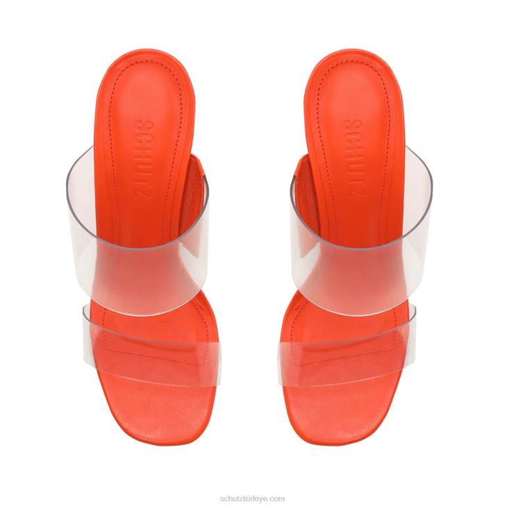 Schutz N42F121zafer yüksek blok sandalet parlak mandalina