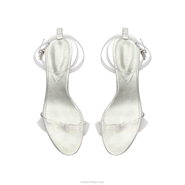 Schutz N42F123elyda orta blok sandalet gümüş