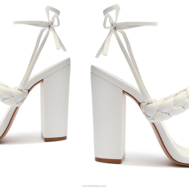 Schutz N42F124zarda yüksek blok sandalet beyaz