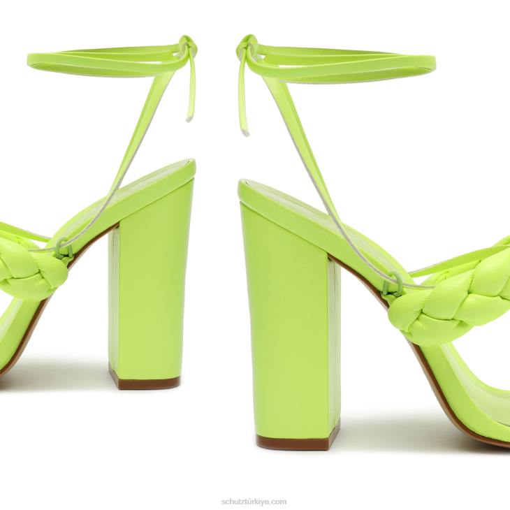 Schutz N42F126zarda yüksek blok sandalet yeşil taze