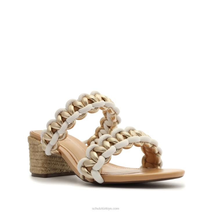 Schutz N42F137juliet orta süet ve deri sandalet bej