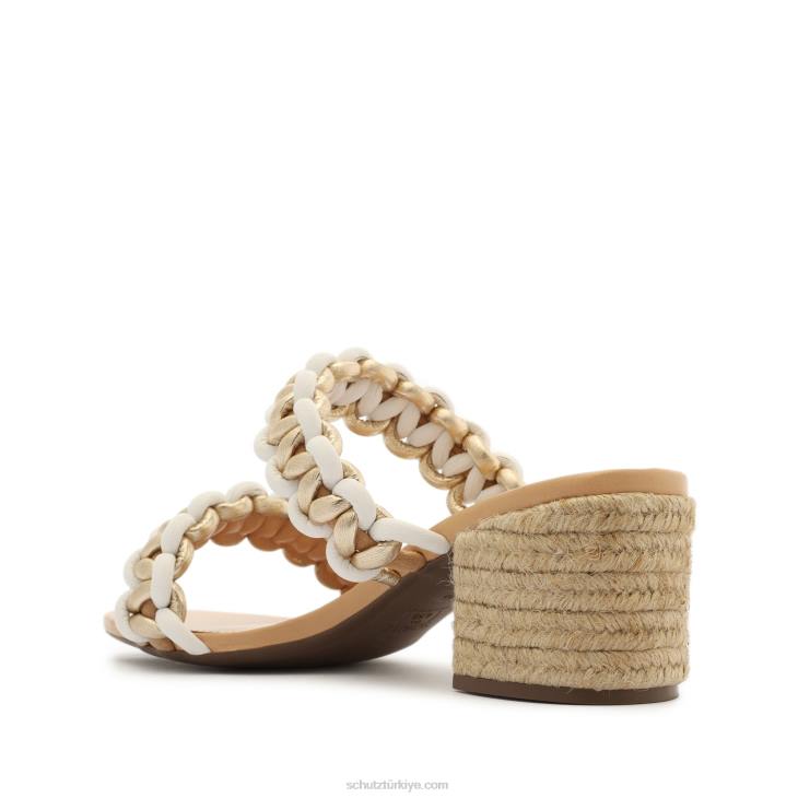Schutz N42F137juliet orta süet ve deri sandalet bej