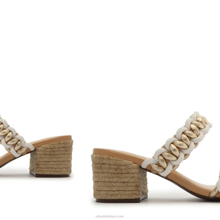 Schutz N42F137juliet orta süet ve deri sandalet bej