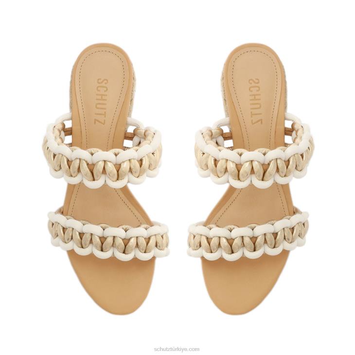 Schutz N42F137juliet orta süet ve deri sandalet bej