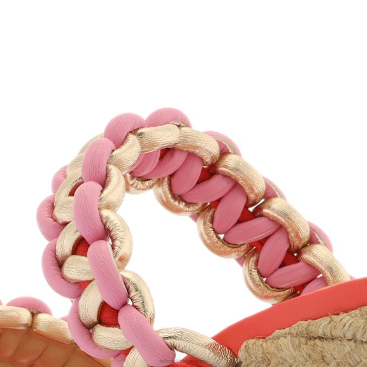 Schutz N42F138juliet orta süet ve deri sandalet mercan