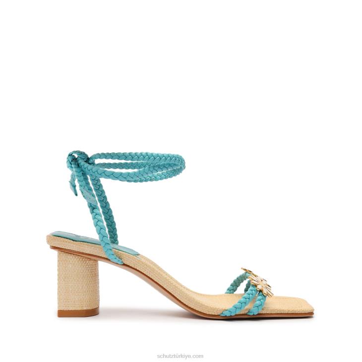 Schutz N42F140hina orta atanado deri sandalet nehir suyu