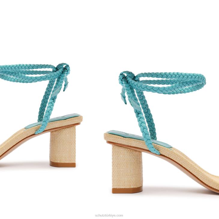 Schutz N42F140hina orta atanado deri sandalet nehir suyu