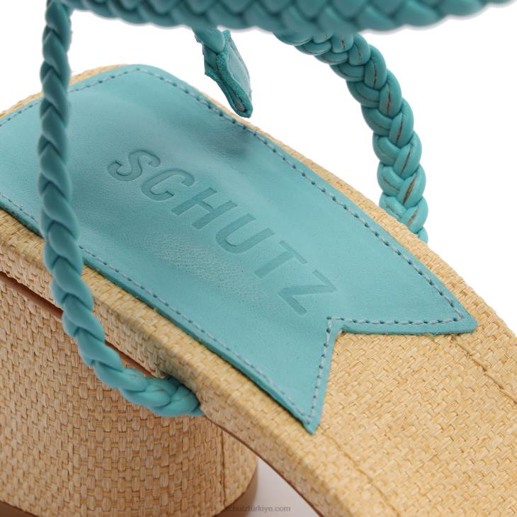 Schutz N42F140hina orta atanado deri sandalet nehir suyu