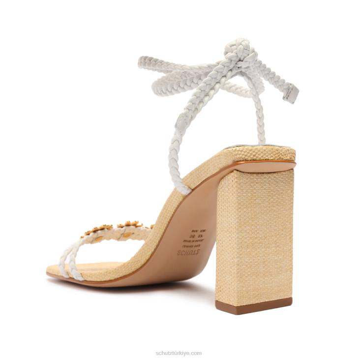 Schutz N42F141hina atanado deri sandalet beyaz