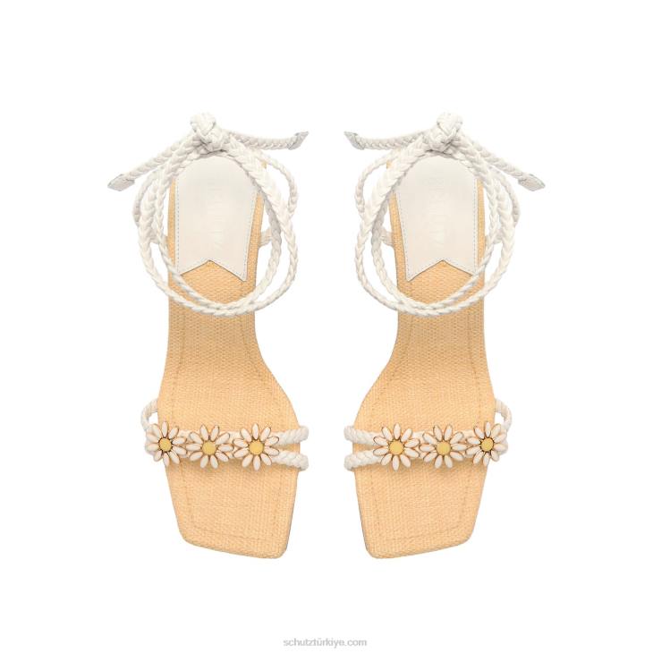 Schutz N42F141hina atanado deri sandalet beyaz