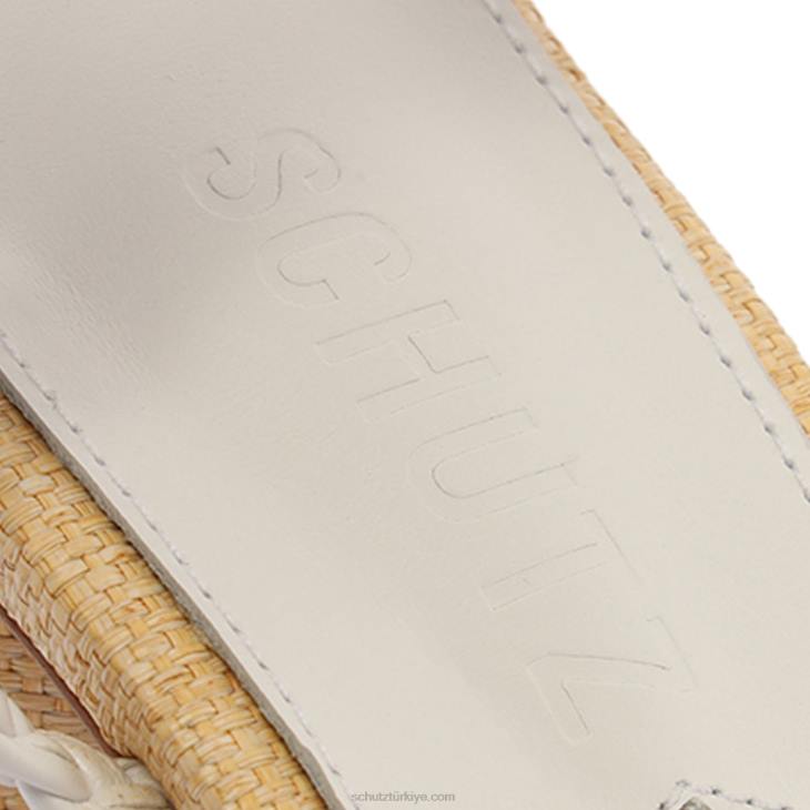 Schutz N42F141hina atanado deri sandalet beyaz