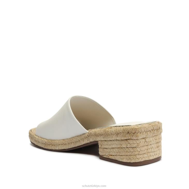 Schutz N42F143corah atanado deri sandalet beyaz