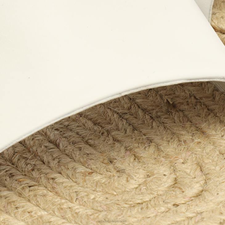 Schutz N42F143corah atanado deri sandalet beyaz