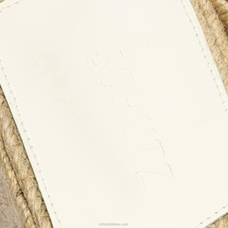 Schutz N42F143corah atanado deri sandalet beyaz