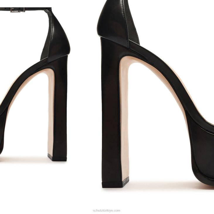 Schutz N42F146suzy lee platform napa deri sandalet siyah