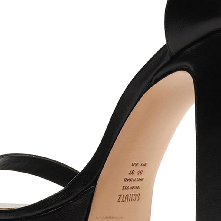 Schutz N42F146suzy lee platform napa deri sandalet siyah