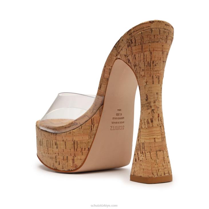 Schutz N42F148haila vinil ve mantar sandalet doğal mantar