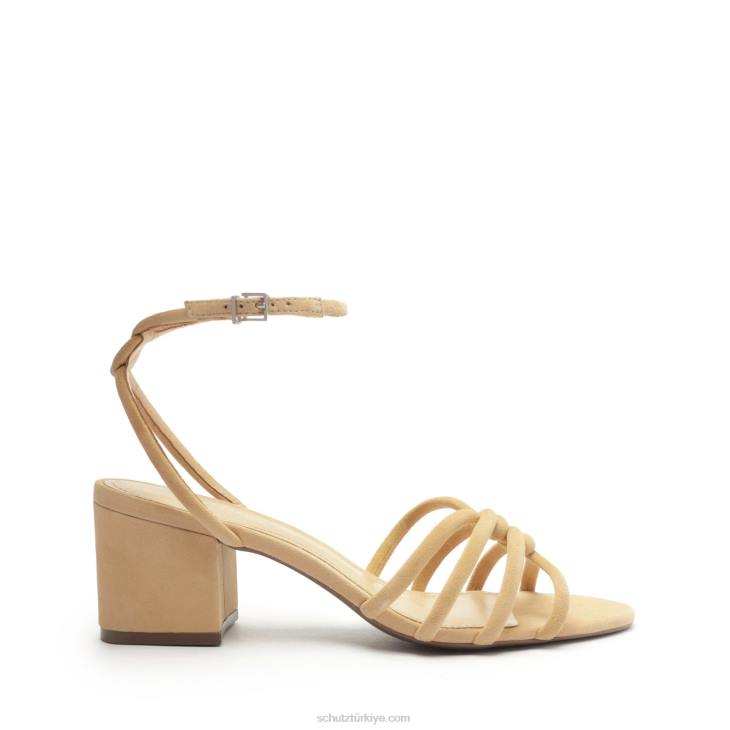 Schutz N42F14rachel blok deri sandalet açık bej