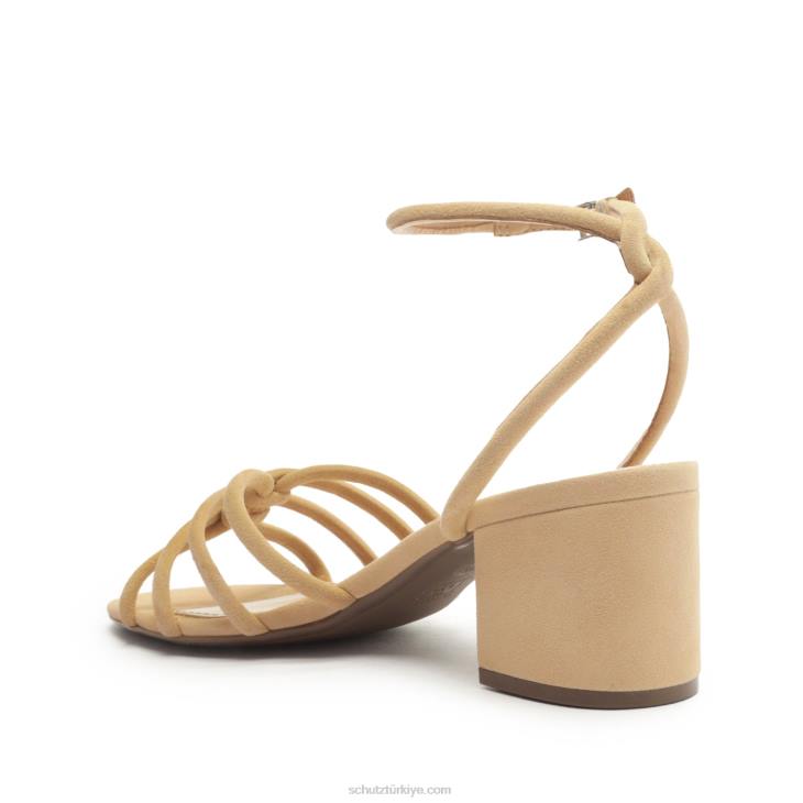 Schutz N42F14rachel blok deri sandalet açık bej