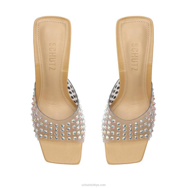 Schutz N42F153lizah kristal vinil sandalet bej