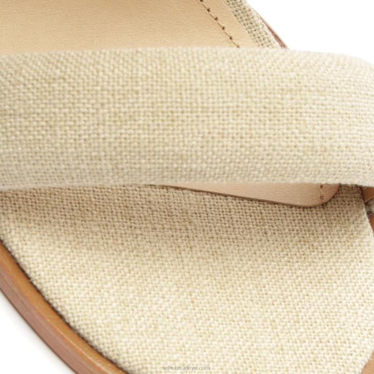 Schutz N42F17mully kumaş sandalet ham fildişi