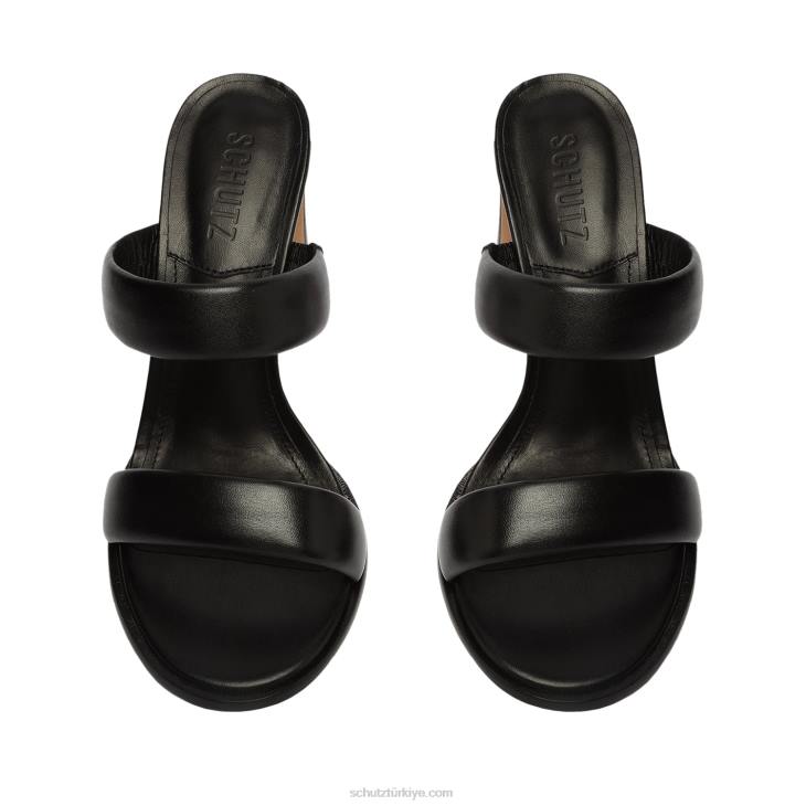 Schutz N42F198mully nappa deri sandalet siyah