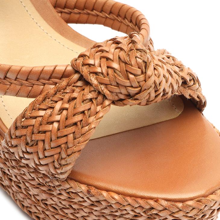 Schutz N42F1kareena platform napa deri sandalet kahverengi