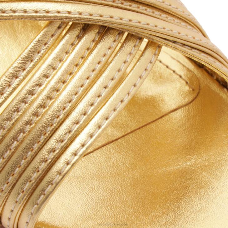 Schutz N42F200evangeline metalik deri sandalet altın
