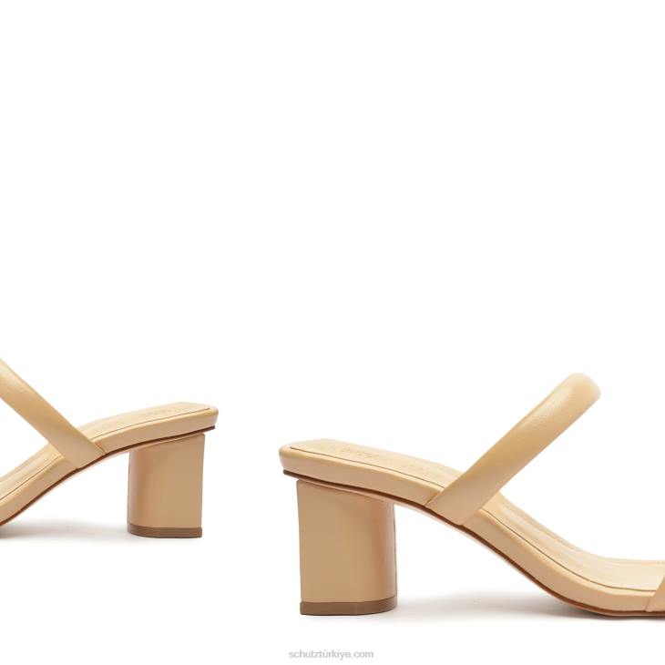 Schutz N42F206ully lo rebecca allen nappa deri sandalet çıplak IV