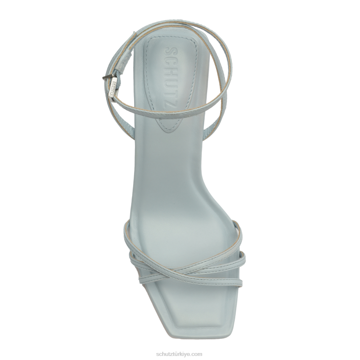 Schutz N42F214amelia kare napa deri sandalet gökyüzü yolu