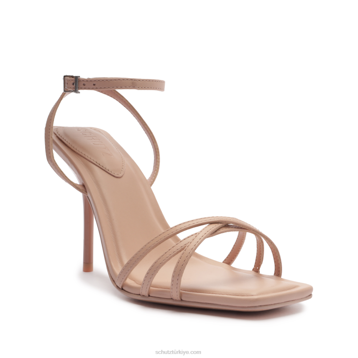 Schutz N42F215amelia kare napa deri sandalet Güzel Gül