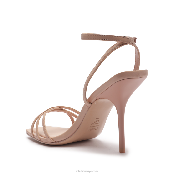 Schutz N42F215amelia kare napa deri sandalet Güzel Gül