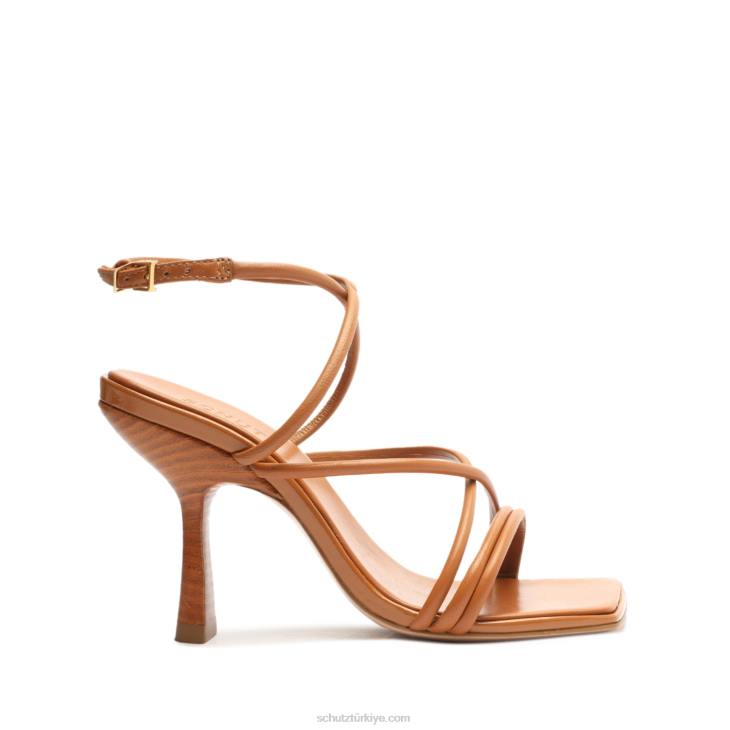 Schutz N42F220phoeby nappa deri sandalet bal şeftali