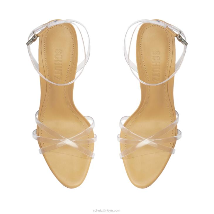 Schutz N42F223amelia lüks napa sandalet hafif şeftali