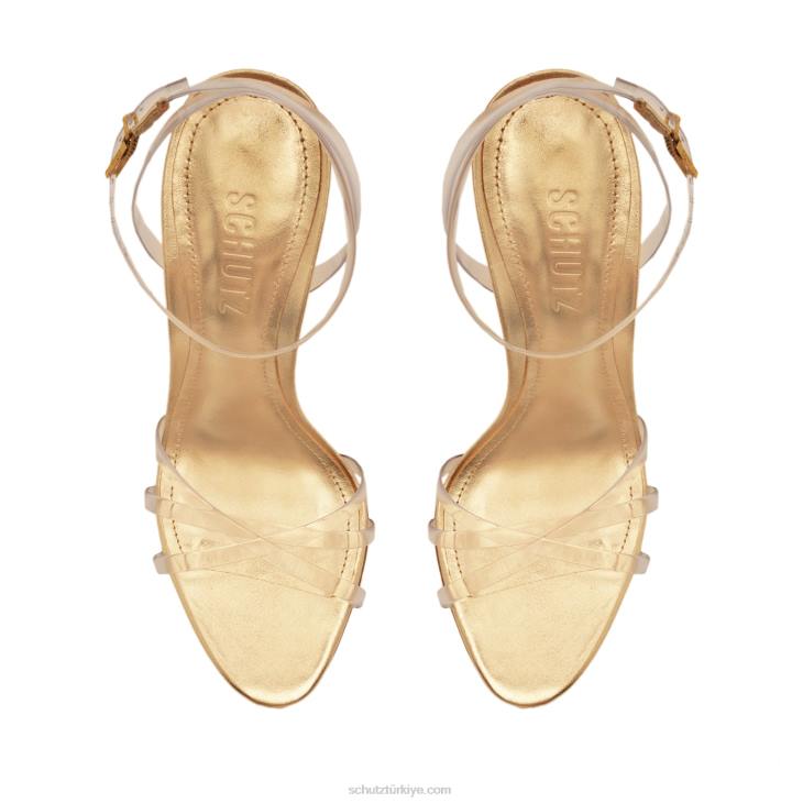 Schutz N42F224amelia deri sandalet altın