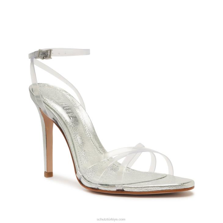 Schutz N42F225amelia deri sandalet gümüş
