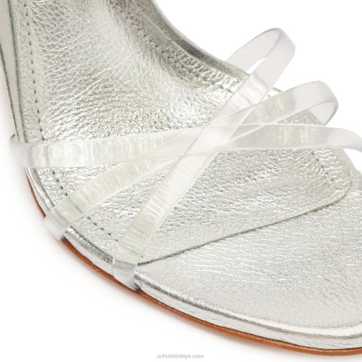Schutz N42F225amelia deri sandalet gümüş