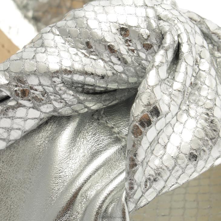 Schutz N42F22mindy orta blok metalik napa sandalet gümüş