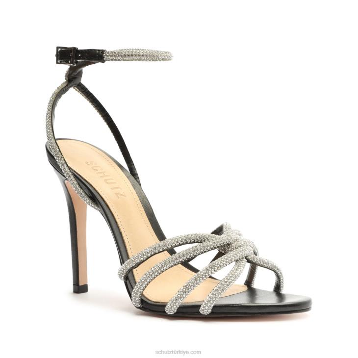Schutz N42F230rachel glam nappa deri sandalet siyah