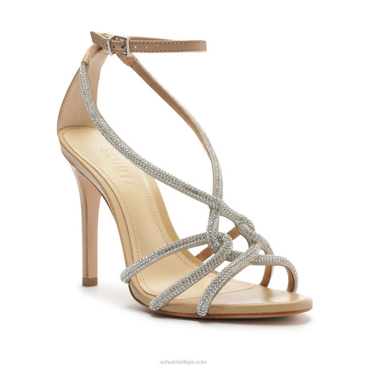 Schutz N42F232joane nappa deri sandalet altın