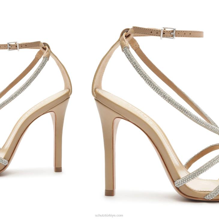 Schutz N42F232joane nappa deri sandalet altın