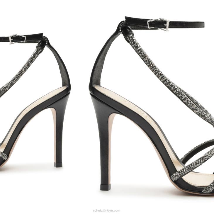 Schutz N42F233joane nappa deri sandalet siyah