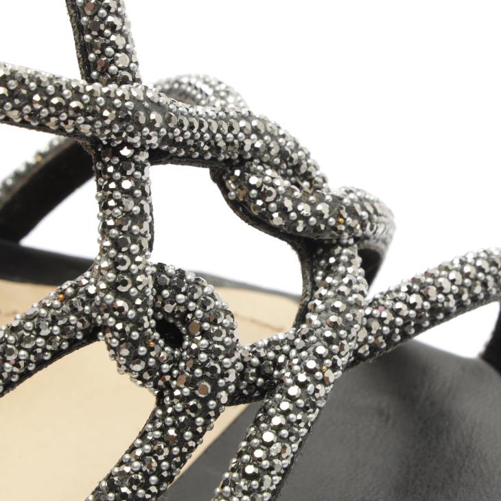 Schutz N42F233joane nappa deri sandalet siyah