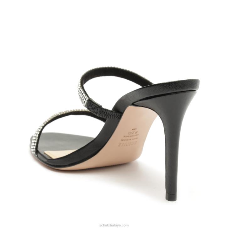 Schutz N42F236taliah glam köpük ve kristal sandalet siyah