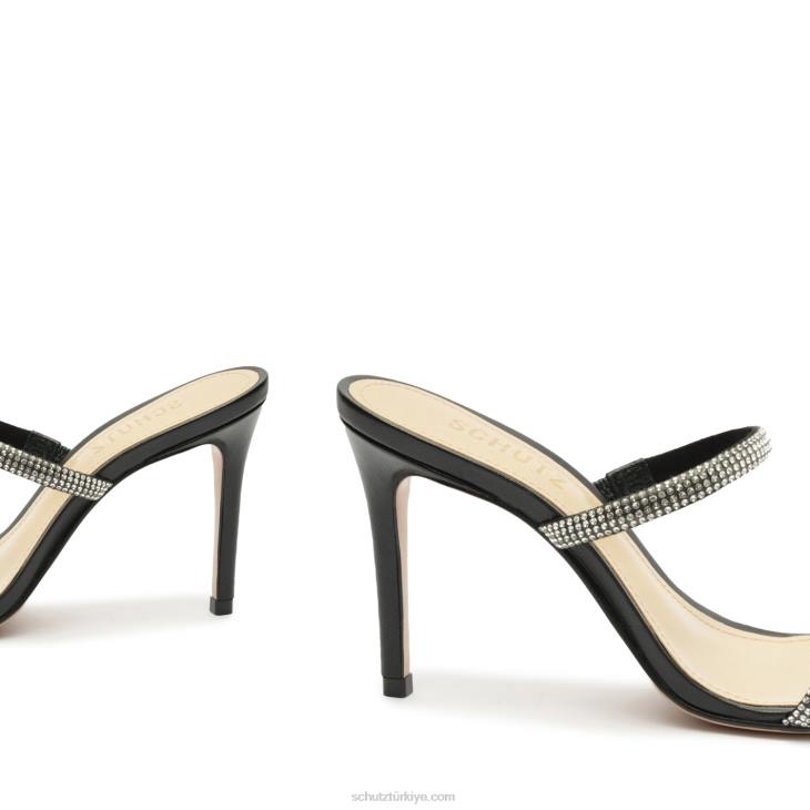 Schutz N42F236taliah glam köpük ve kristal sandalet siyah