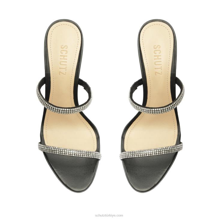 Schutz N42F236taliah glam köpük ve kristal sandalet siyah