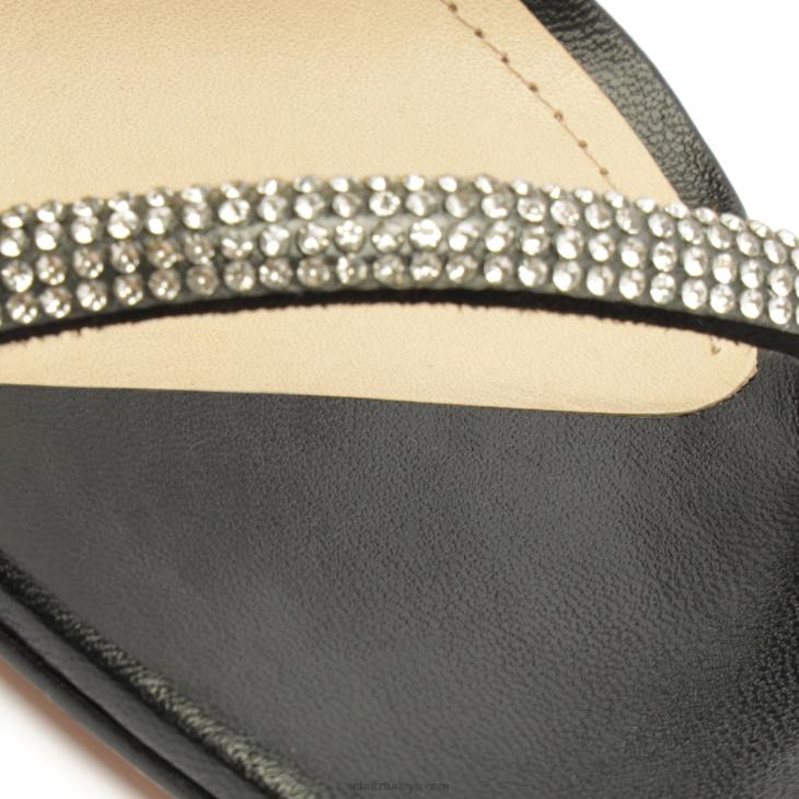 Schutz N42F236taliah glam köpük ve kristal sandalet siyah