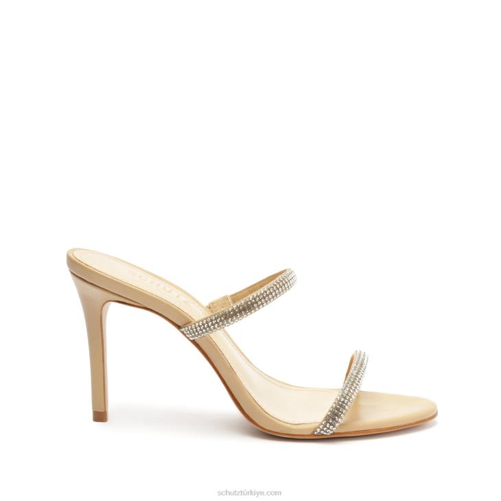 Schutz N42F237taliah glam köpük ve kristal sandalet açık bej